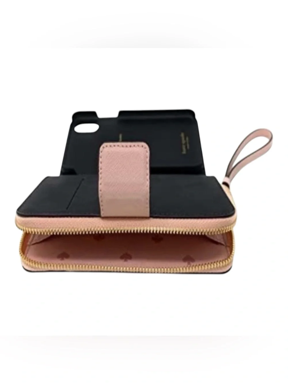 NWT KATE SPADE PINK (Warm Vellum) CAMERON LEATHER IPHONE XS CASE AND WRISTLET